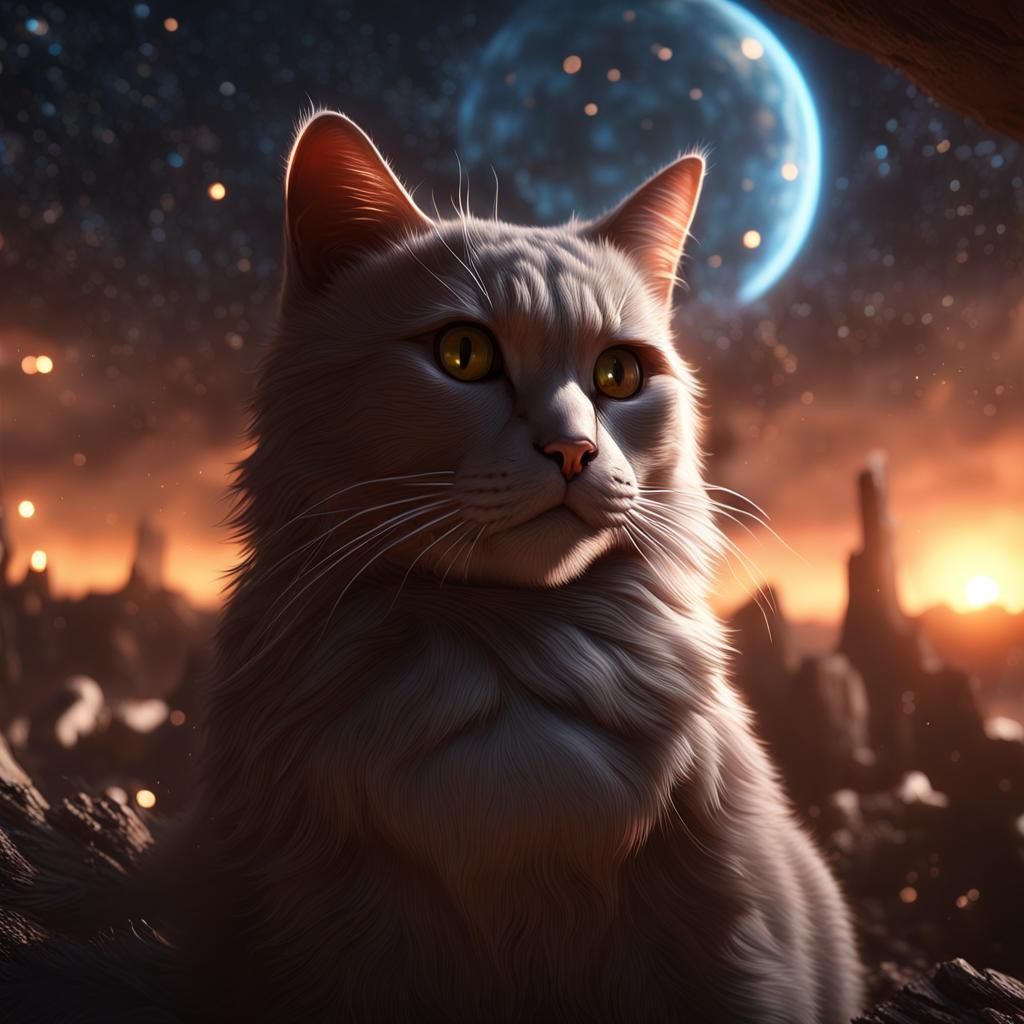 Cosmic Cat Eyes: A 3D Celestial Canvas