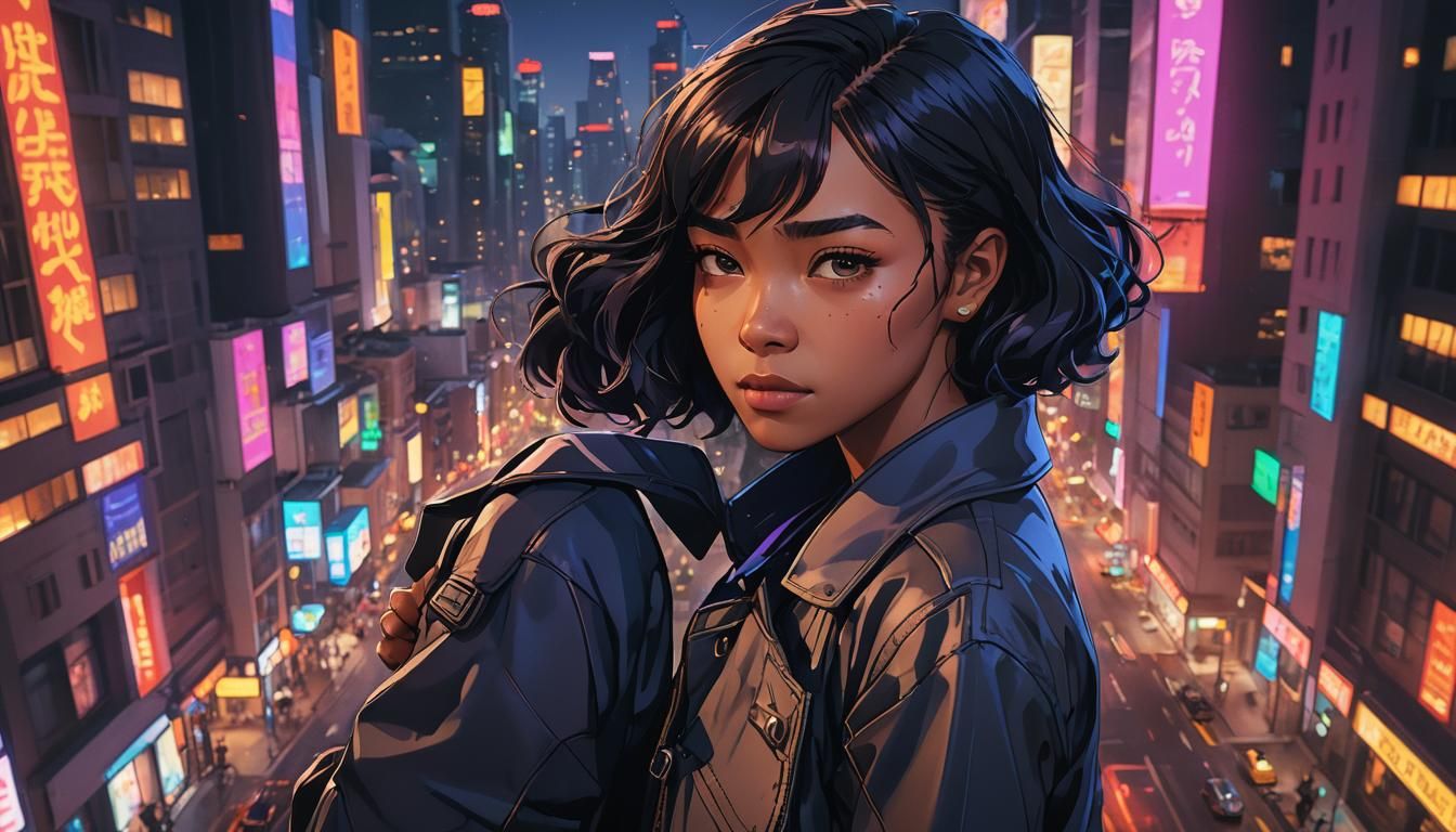 Anime Portrait of Iris West in Central City