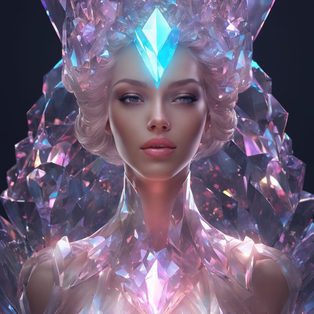 Crystal Woman: Beautiful Fantasy Art
