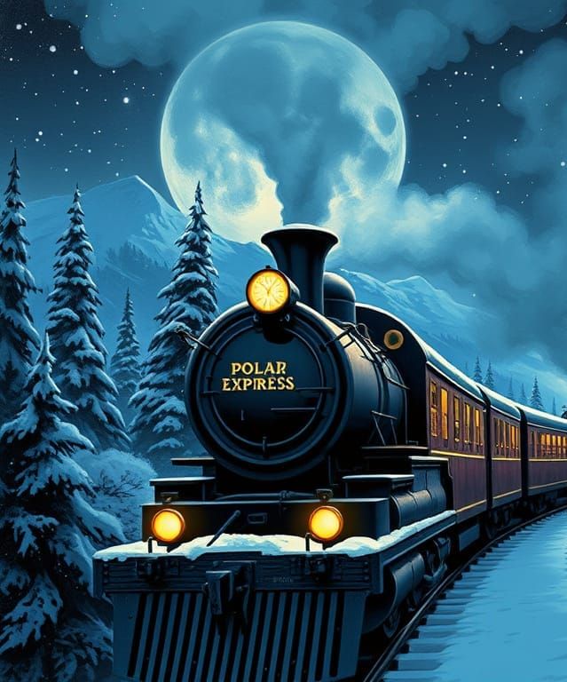 Polar Express in Perfect Comic Book Style