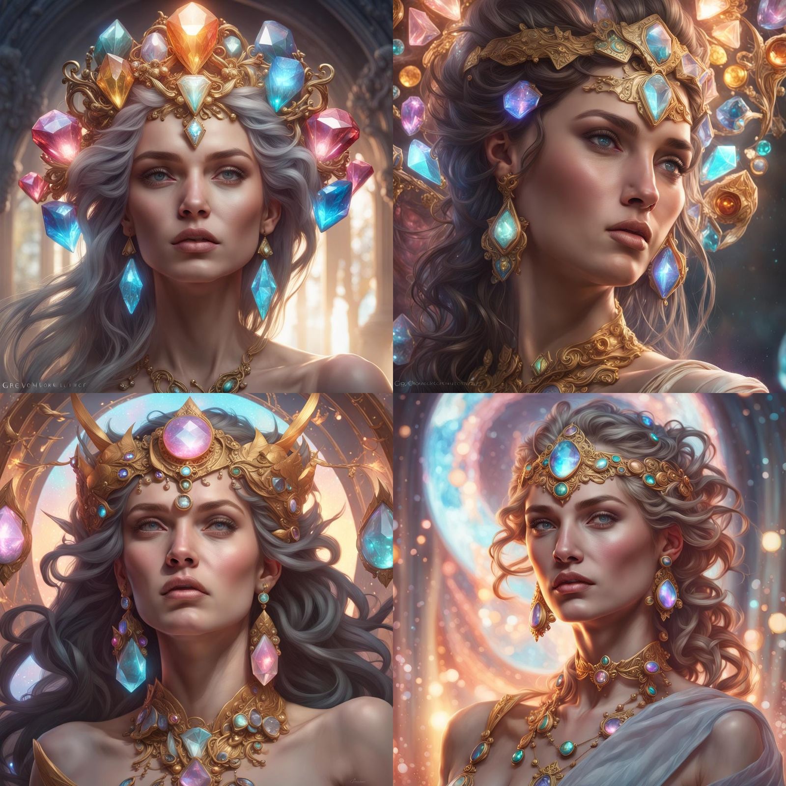Gems and Jewels: Ethereal Goddess in Cosmic Art