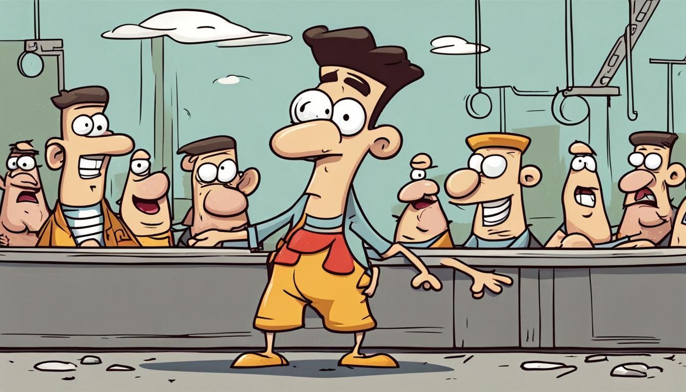 Cartoon Character in Ridiculous Situation