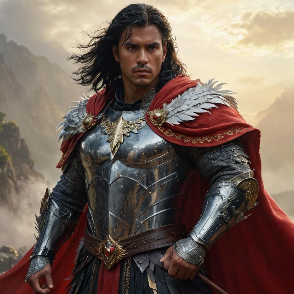 High Fantasy Portrait: Man in Platinum Armor