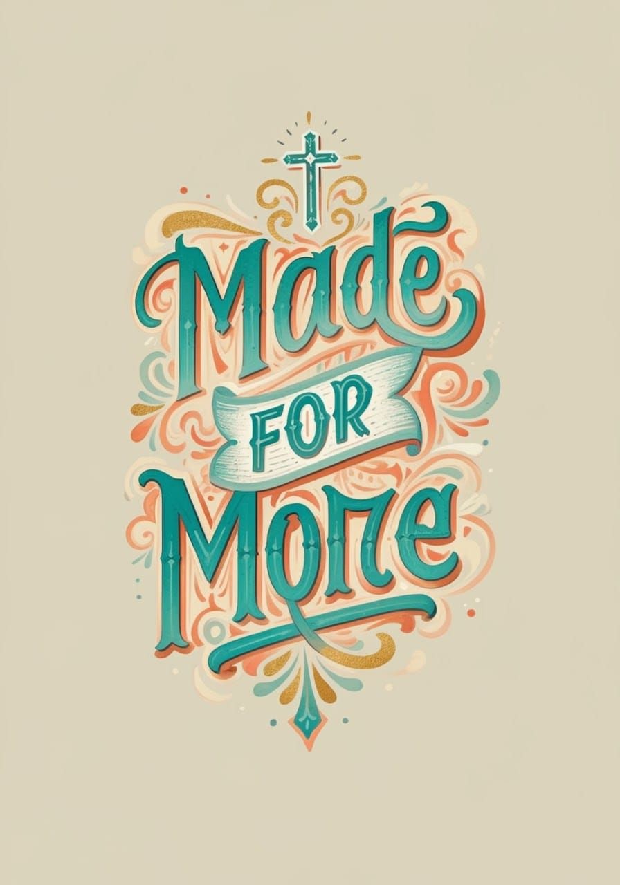 Elegant Typography Design: 'Made For More' with Cross