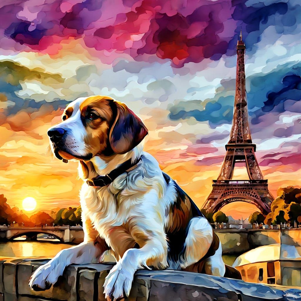 Dog in Paris- France