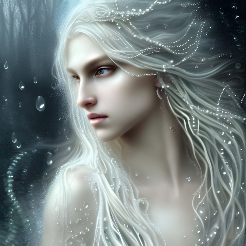 Ethereal Stone Woman Portrait in Post-Apocalyptic Setting