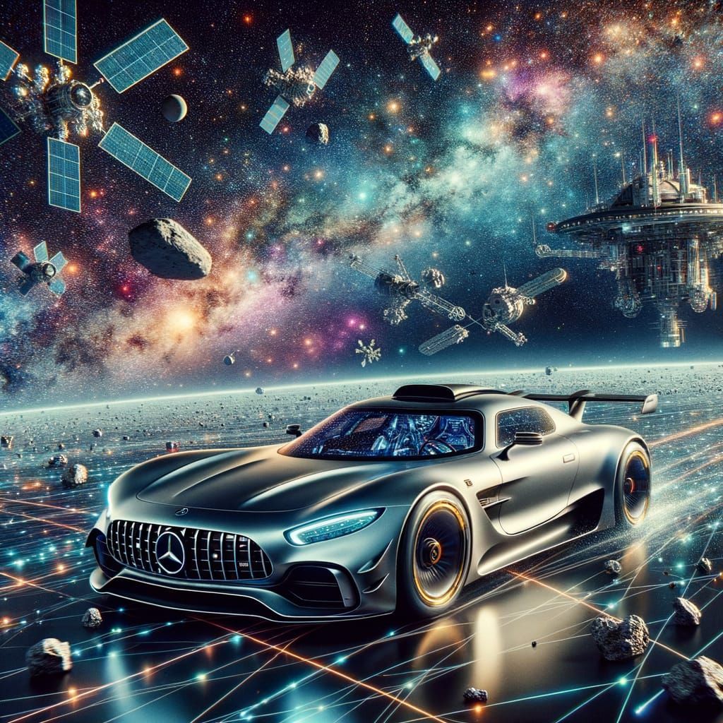 Mercedes AMG ONE Navigates Cosmic Web in Futuristic Style
