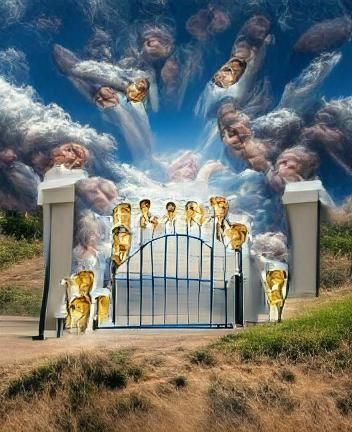 Ethereal Gates in a Mystical Landscape