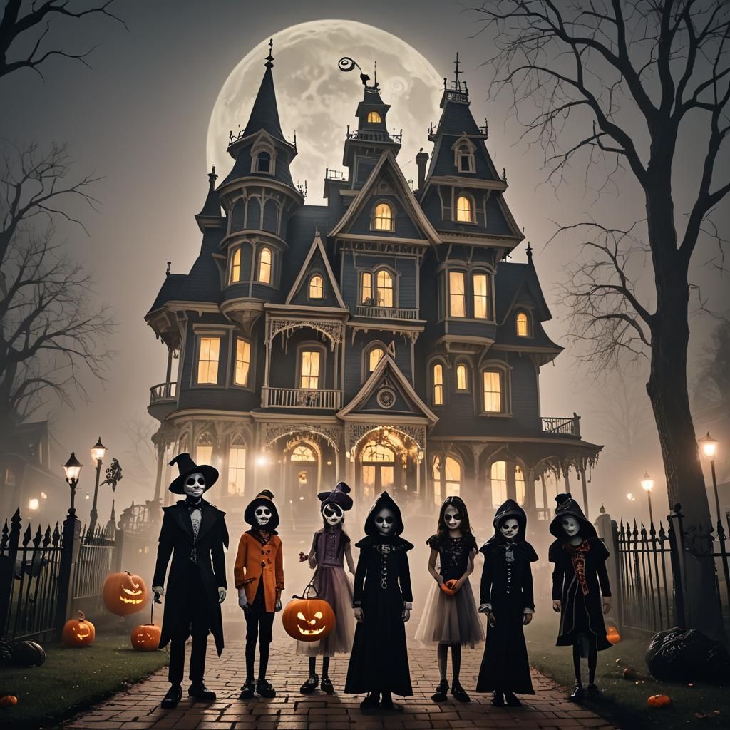 Spooky Halloween Night Inspired by Nightmare Before Christma...