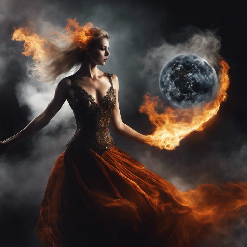 Mother Earth's Sorrow: A Fantasy Art Portrait