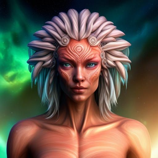 Celestial Hybrid Goddess in Vibrant Halo Headband