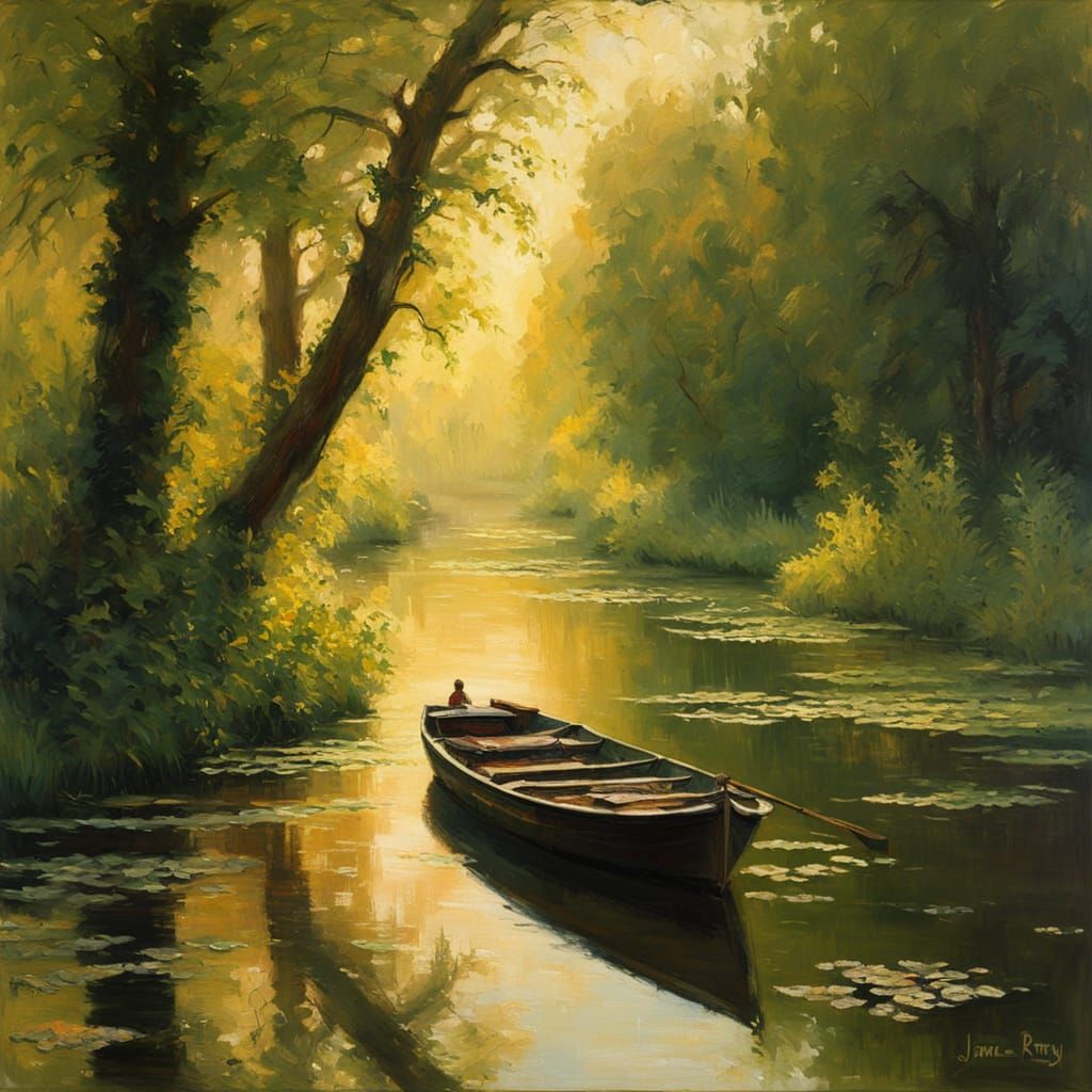 Spreewald Kahn in Baroque Style, Oil Painting
