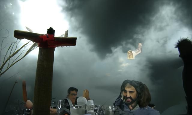 The Last Supper Amidst Apocalyptic Fire