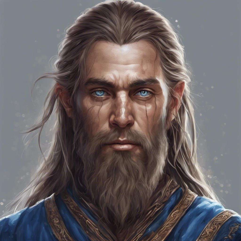 Detailed Portrait of a Fantasy Monk Character