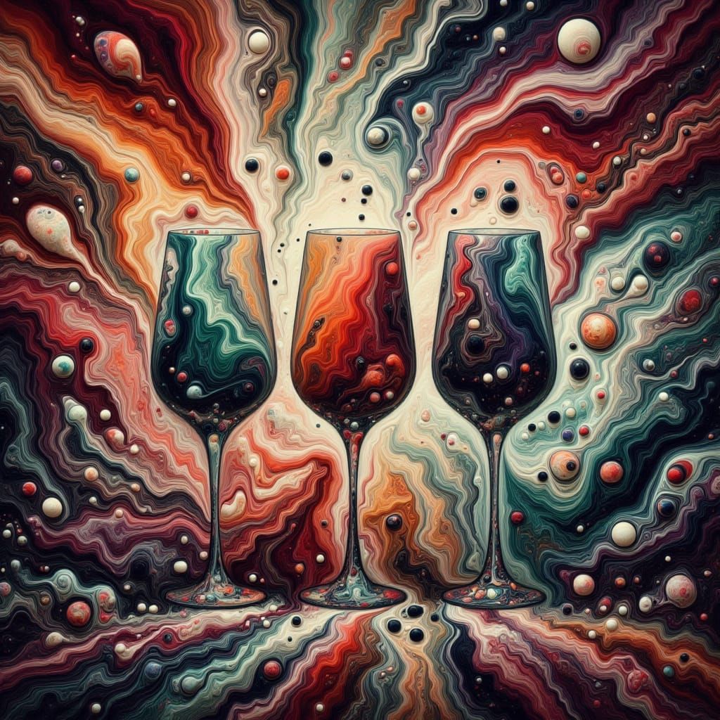 Lora Art: Fluid Wine Glasses