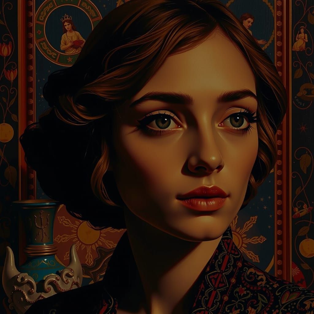 Masterpiece Painting of Beauty and Truth