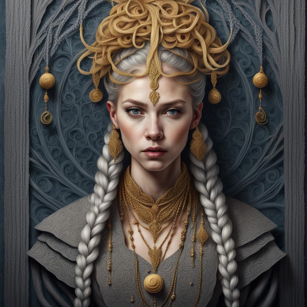 Lagertha Portrait in Rococo Fantasy Style
