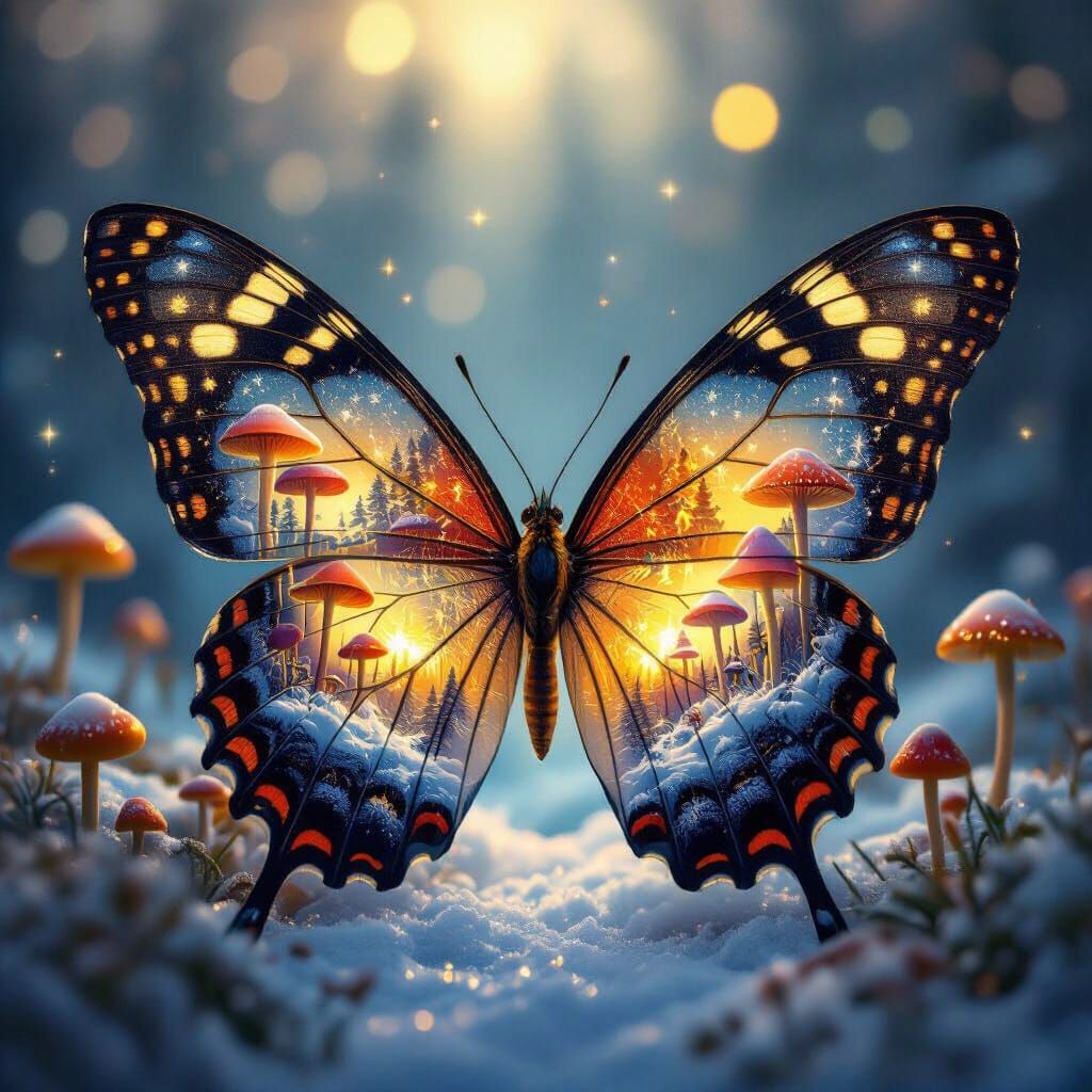Butterfly Wings Reveal Magical Winter World