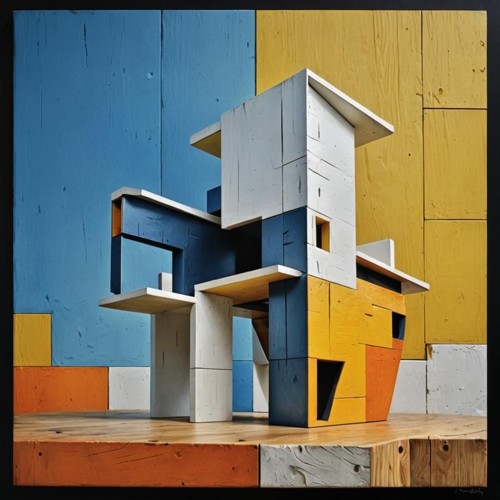 Elegant Wooden Sculpture in Art Deco Style