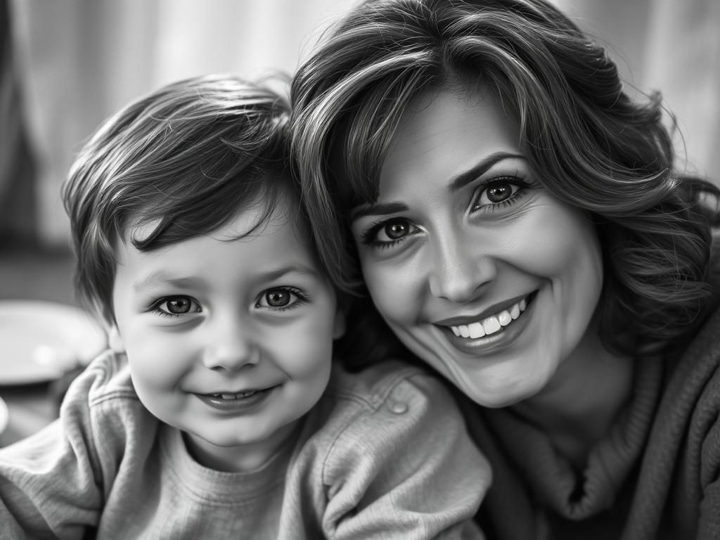 Mother and son