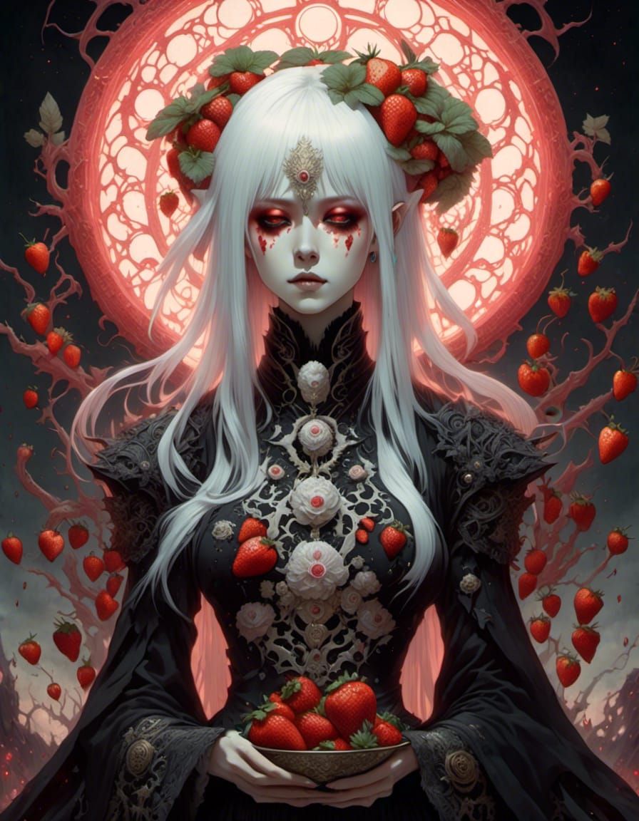 Vibrant Surreal Portrait in Whimsical Style