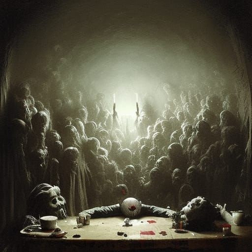 Big Mac Eats Clown in Horror Art Style