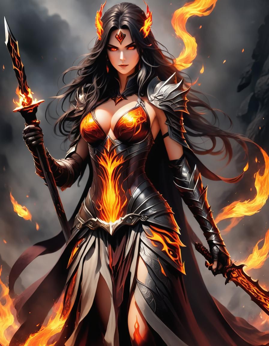 Ignara, Goddess of Fire and Vengeance - Incites war, vengean...