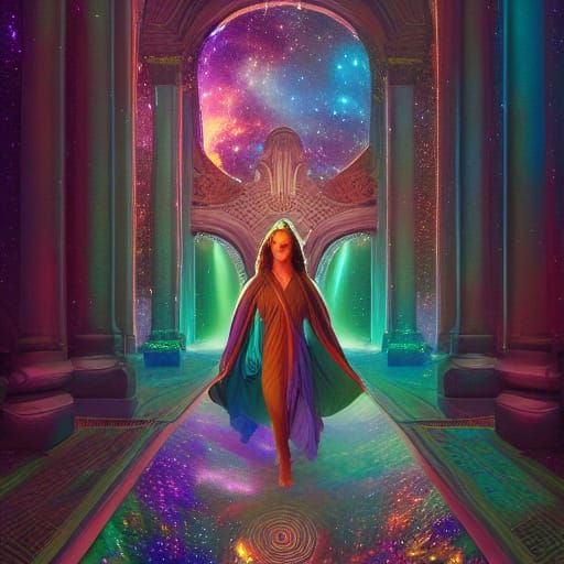 Galactic Entrance: A Cosmic Astral Illustration