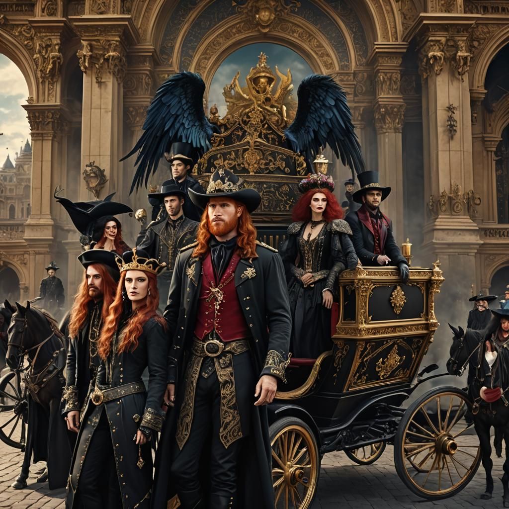 Prince and Vampire Friends Load Carriage