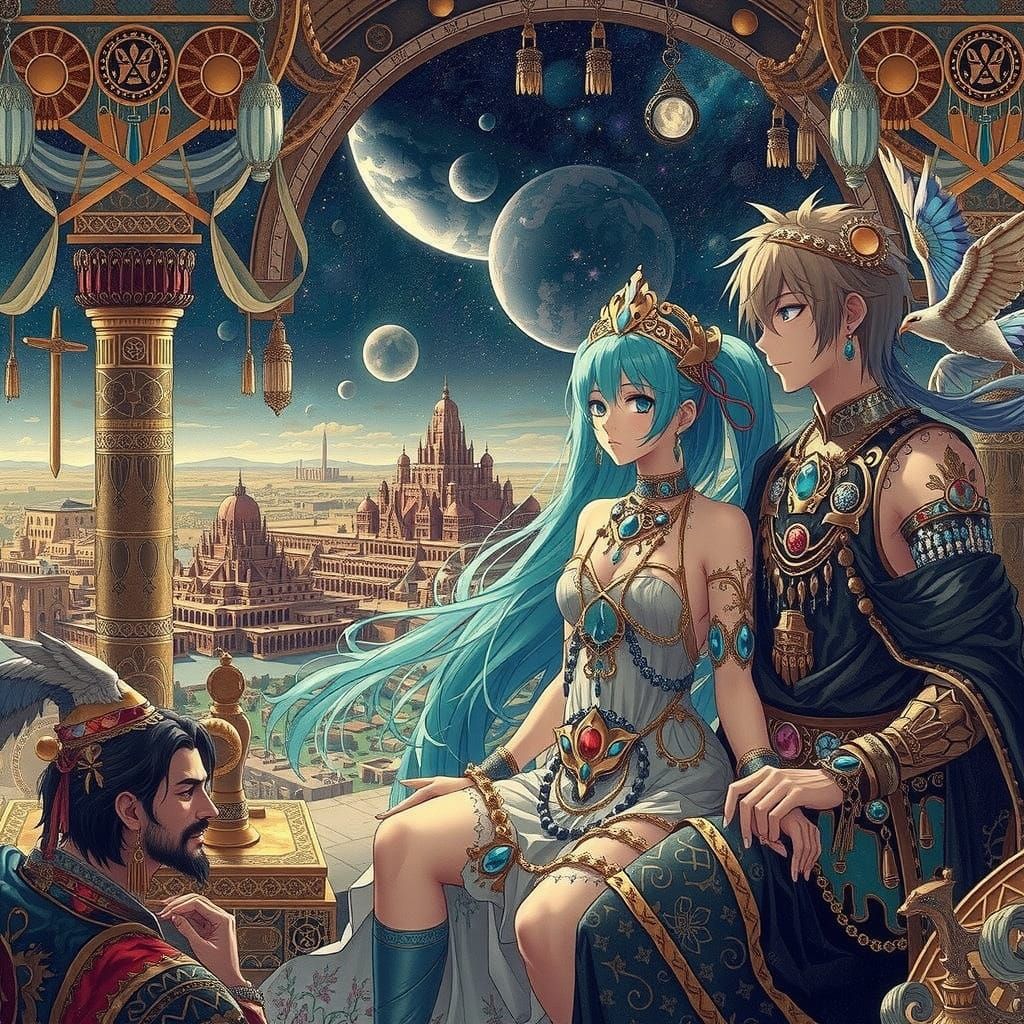Miku and Gakupo in Ancient Babylon
