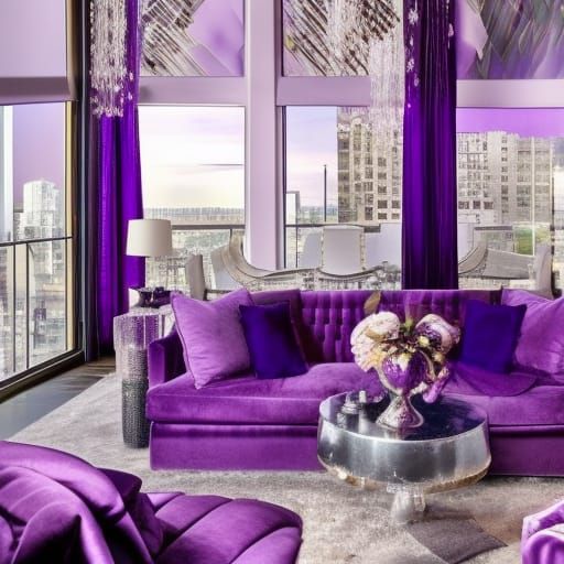 Amethyst penthouse with amethyst Crystal walls with amethyst...
