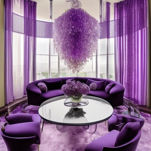 Amethyst penthouse with amethyst Crystal walls with amethyst...