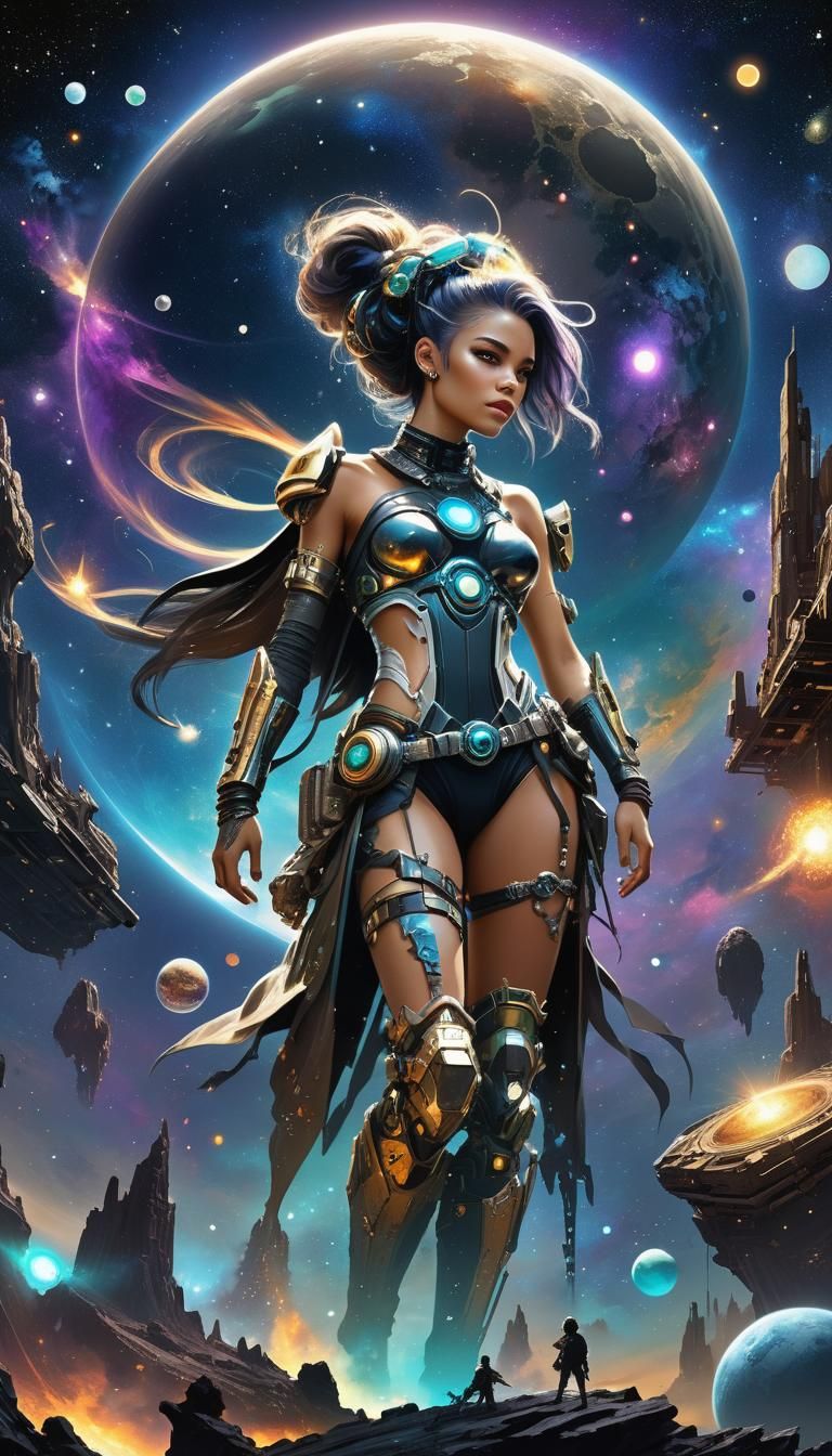 Cosmic Harmony: A Digital Space Fantasy Masterpiece