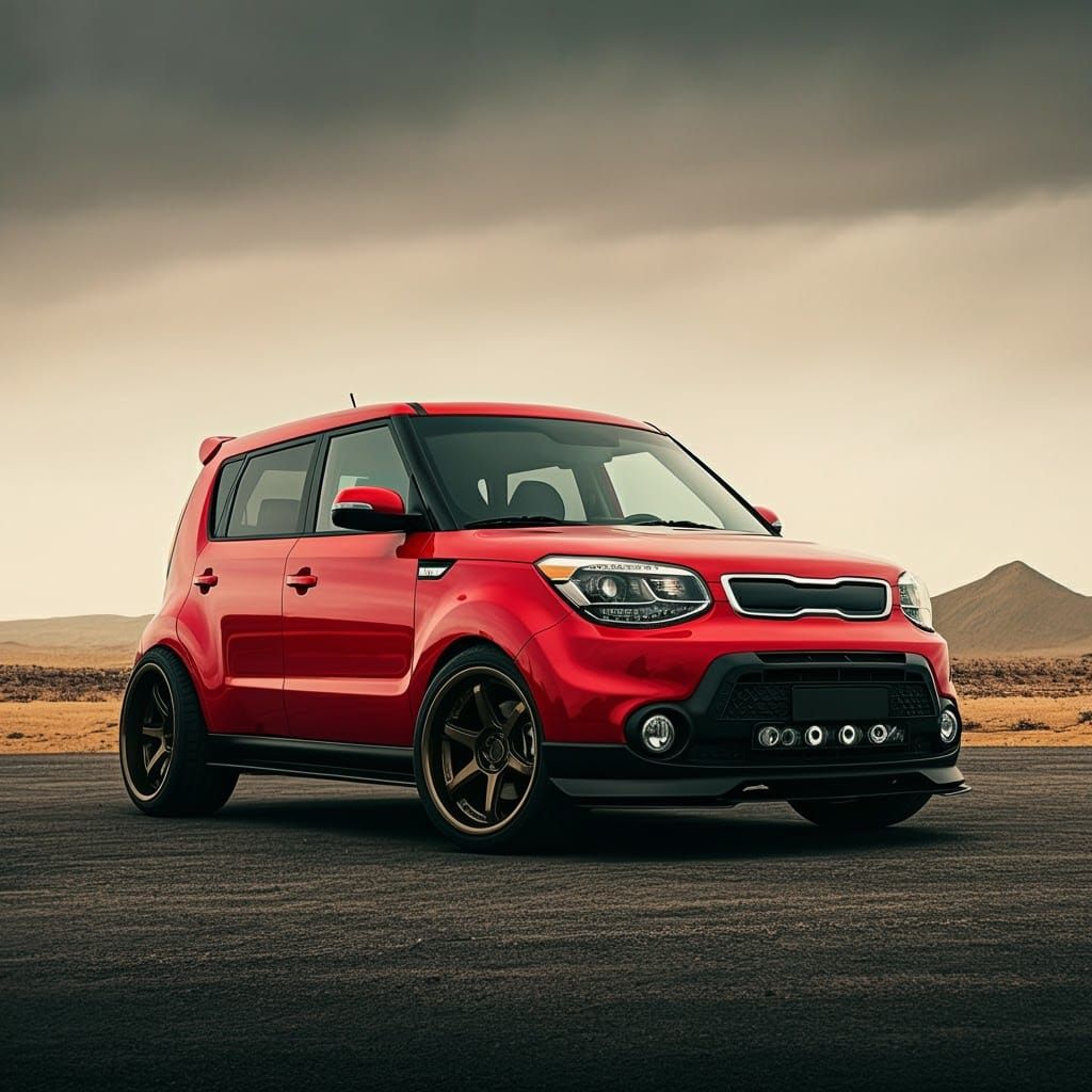 Dieselpunk Monster Truck in Post-Apocalyptic Wasteland