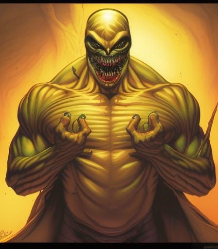 Zombie Comic Book Art in Crayon Style