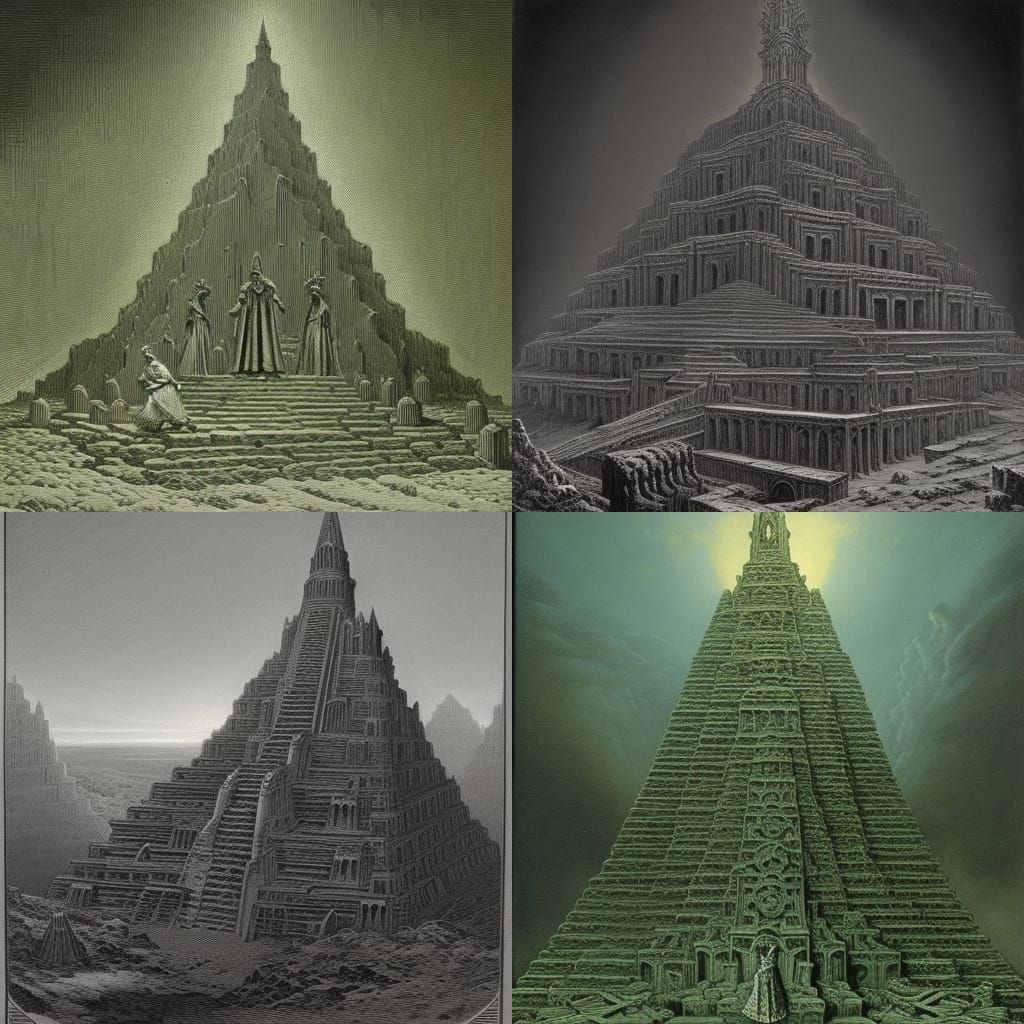 Gothic Ziggurat Inspired by Gustave Doré