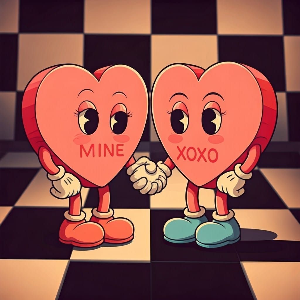 Anthropomorphic Conversation Heart Candies in Retro Style