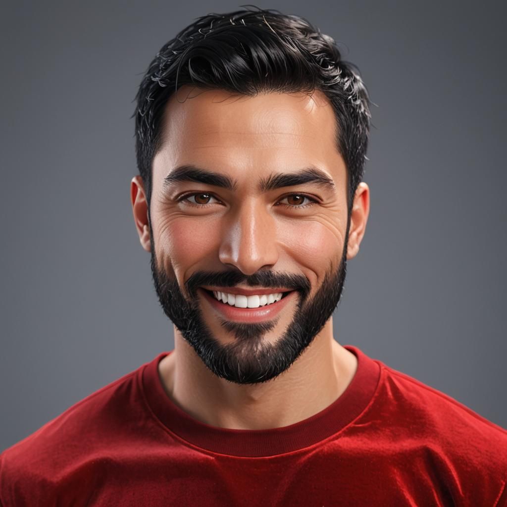 Stunning Male Portrait with Velvet Shirt in Impressionist St...