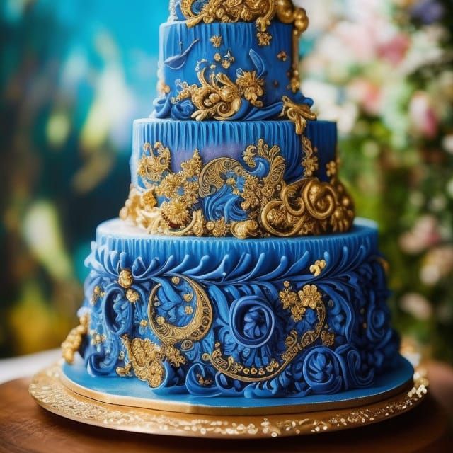 Elaborate Fantasy Cake Woman in Dreamy Art Style