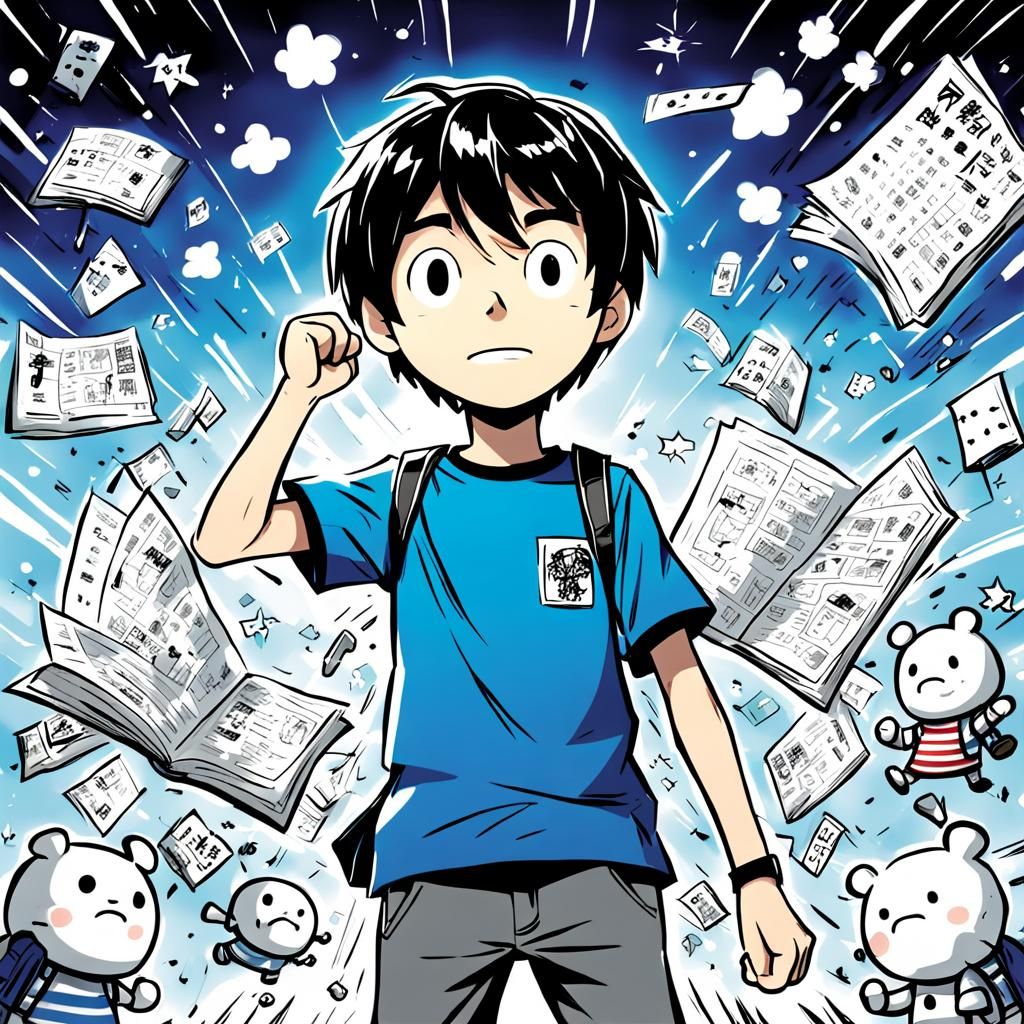 Greg Heffley in Anime Style