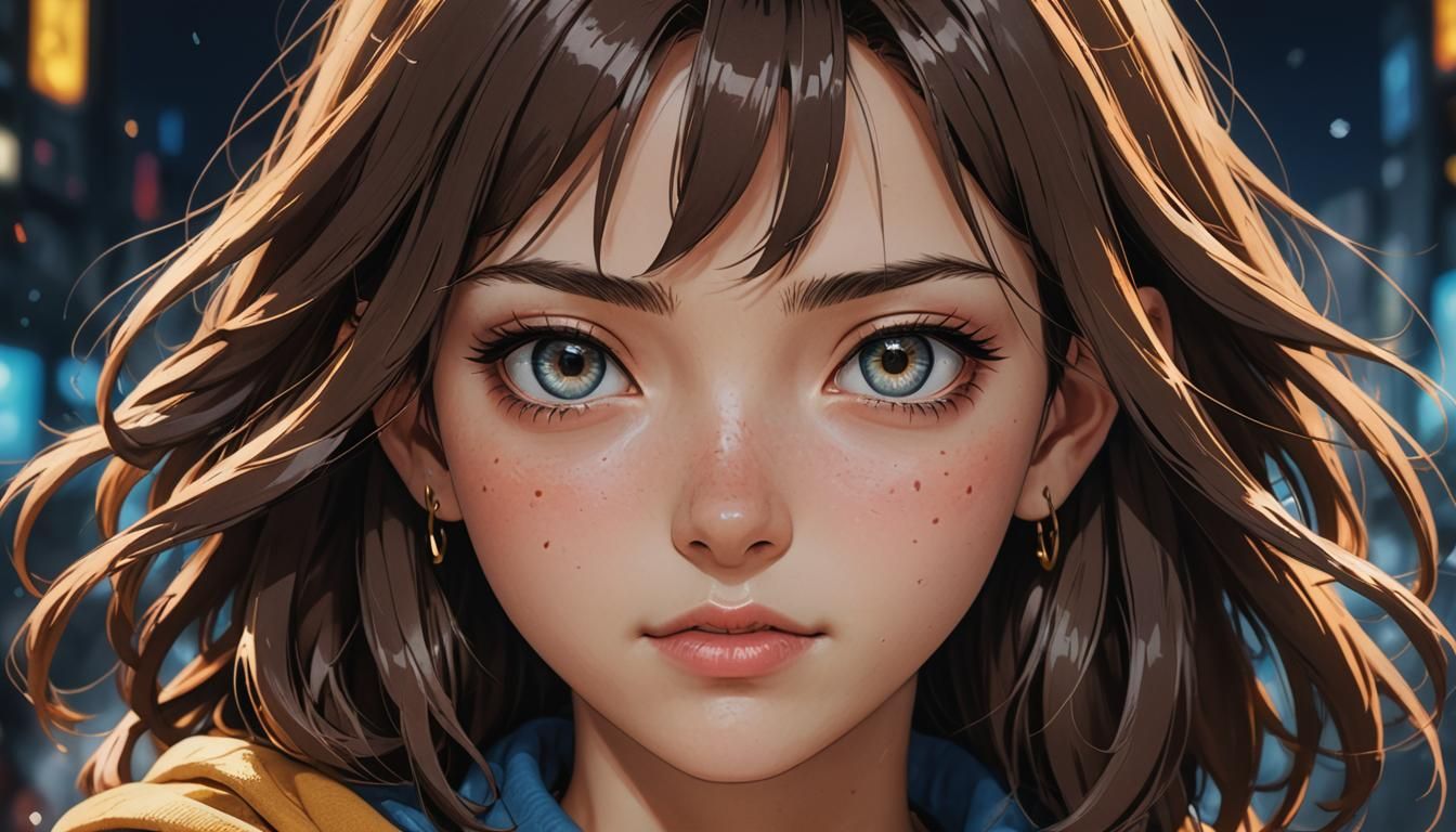 Anime Portrait of Android 18 in Studio Ghibli Style