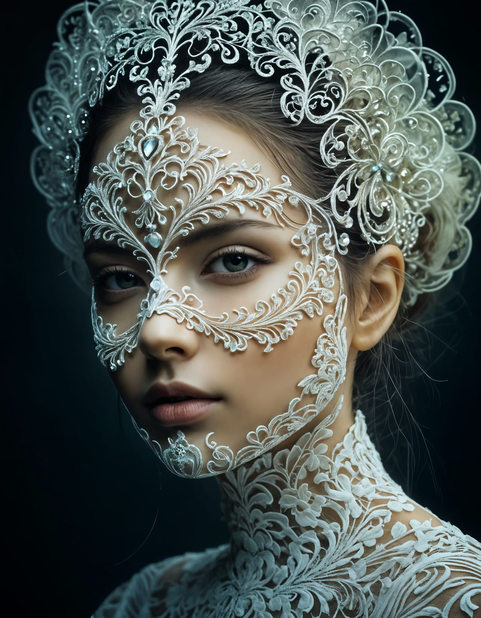 Photocynical Portrait with Filigree and Fractoluminescence