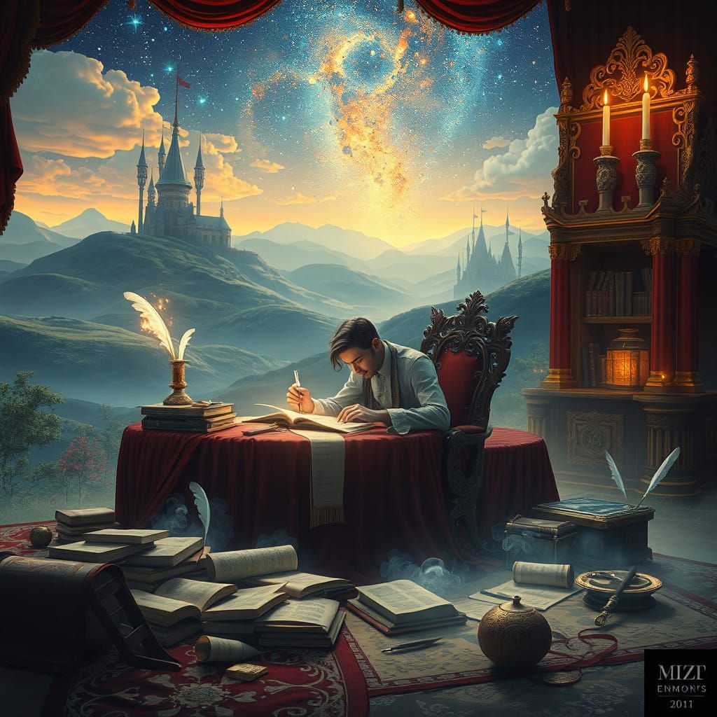 Poet's Whimsical Realm of Wonder