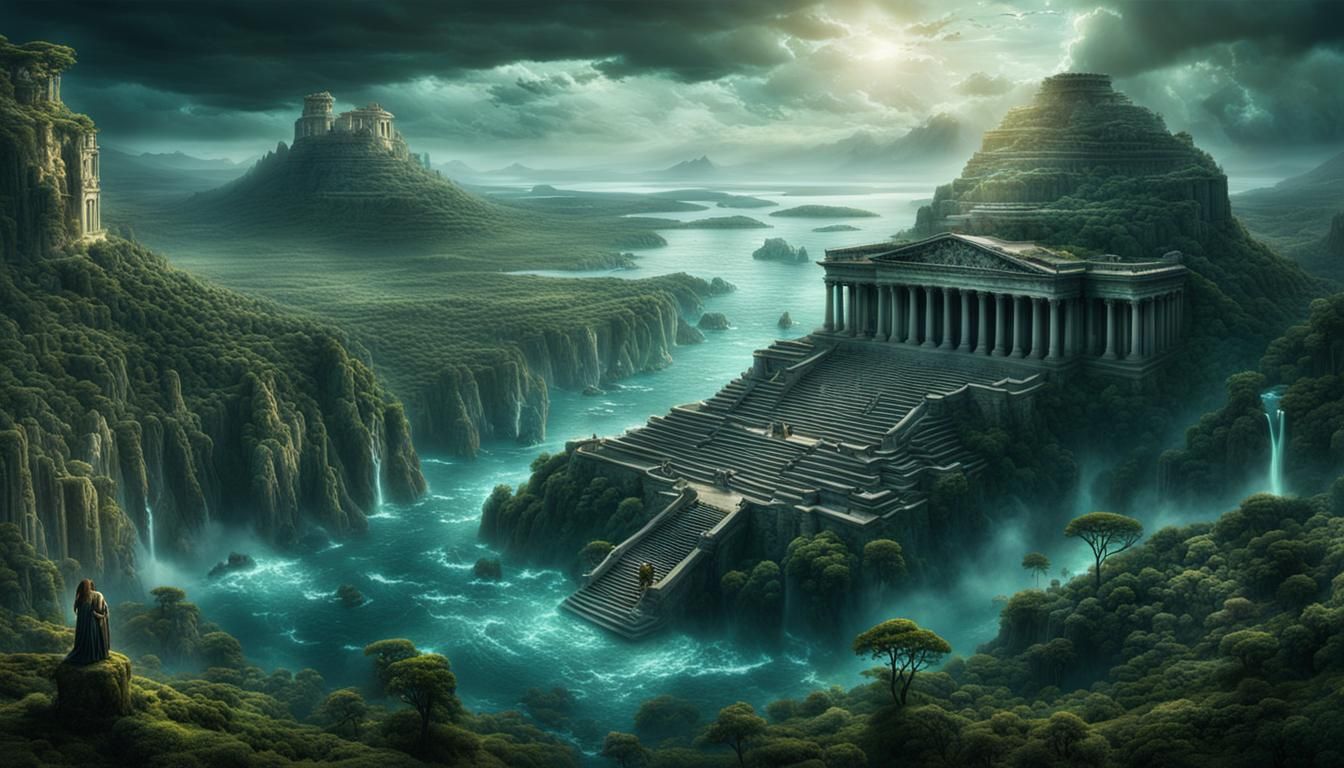 Surreal Landscape of Medusa's Dreams: Digital Matte Painting