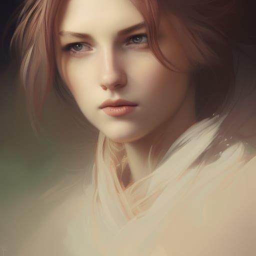 Literary Portrait in Art Nouveau Style