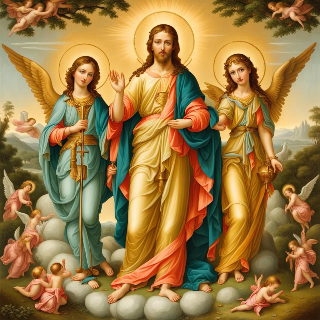 Jesus Christ with Archangel Tara