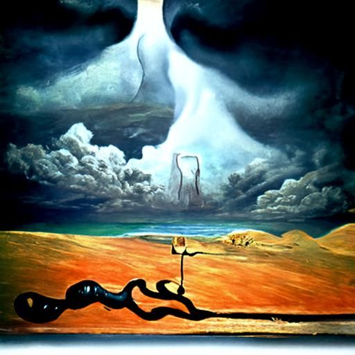 Surreal End of the World in Oil, Dali Style