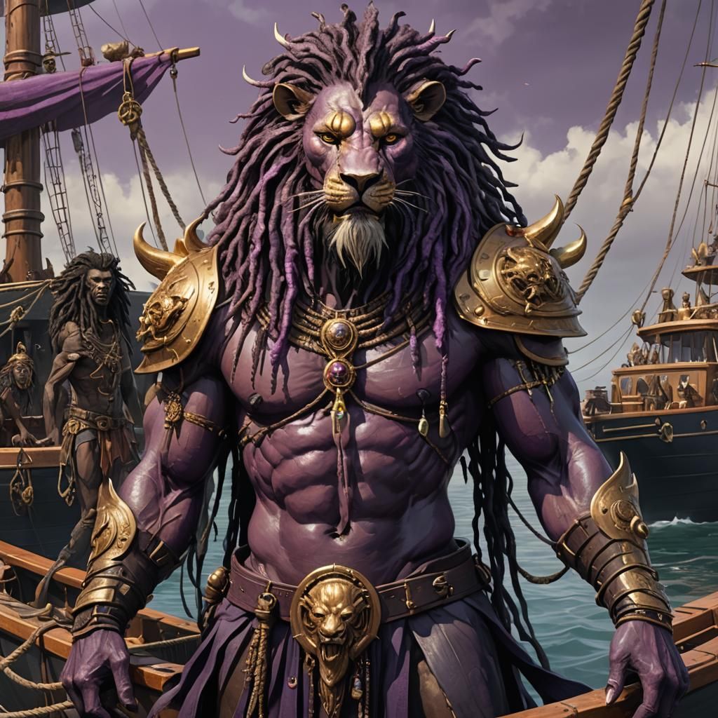 Towering Purple Creature Concept Art in Dark Fantasy Style