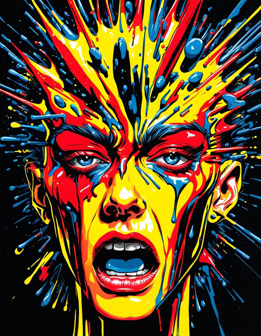 Hyperdetailed Splash Art in Pop Art Style