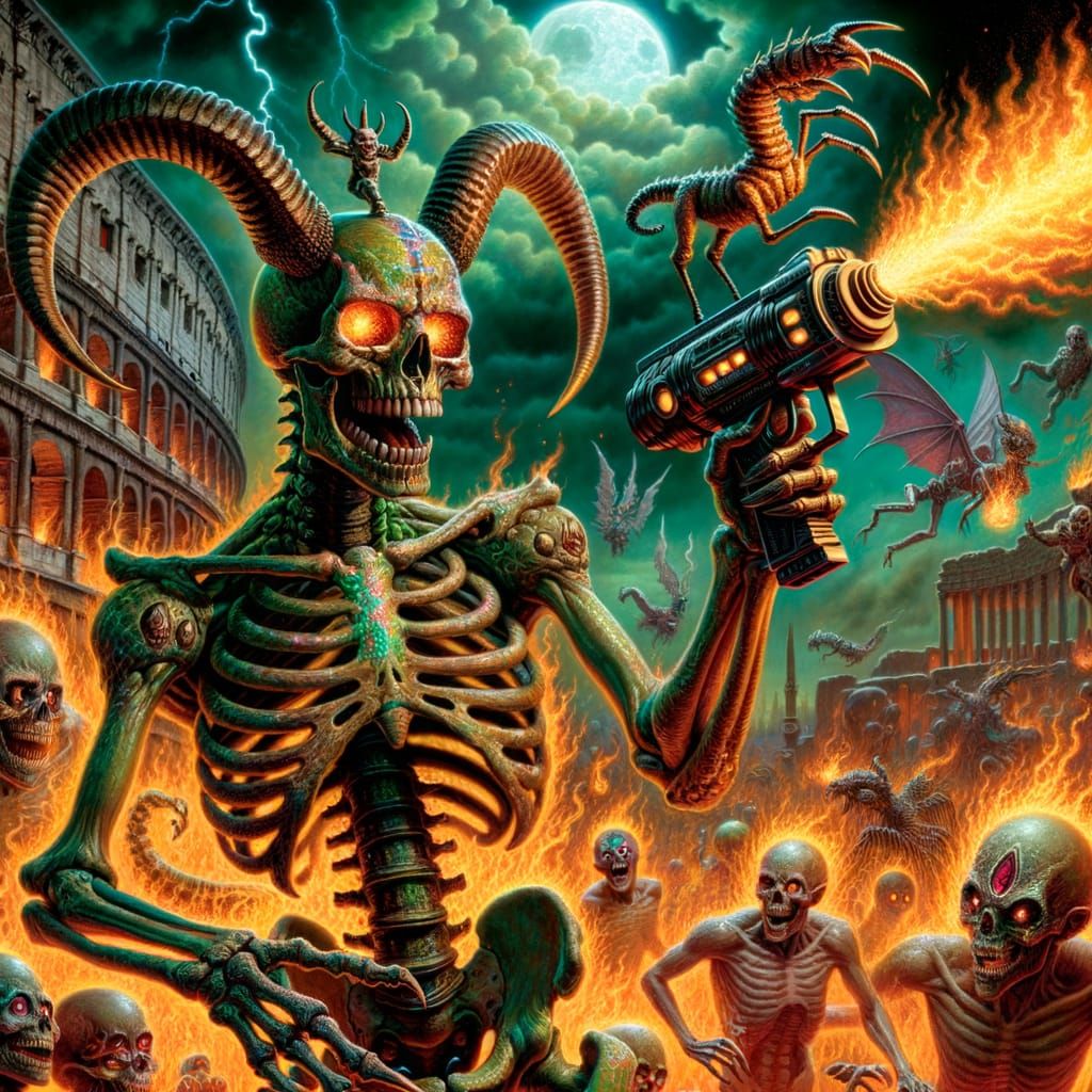 Scorpion Skeleton Warlord in Burning Rome
